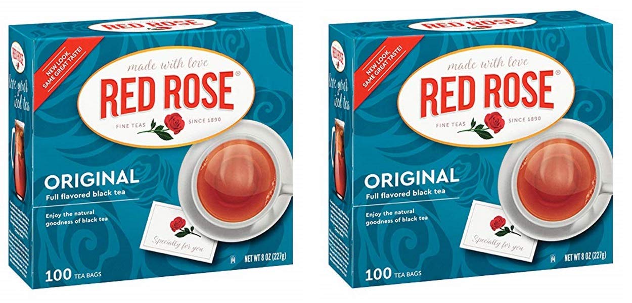 Red Rose Original Black Tea Bags 100 Count Pack of 2