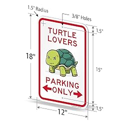SmartSign Turtle Lovers Parking Only Funny Animal