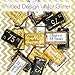 Black and Gold 75th Birthday Party Mini Candy Bar Wrappers - 42 Stickers