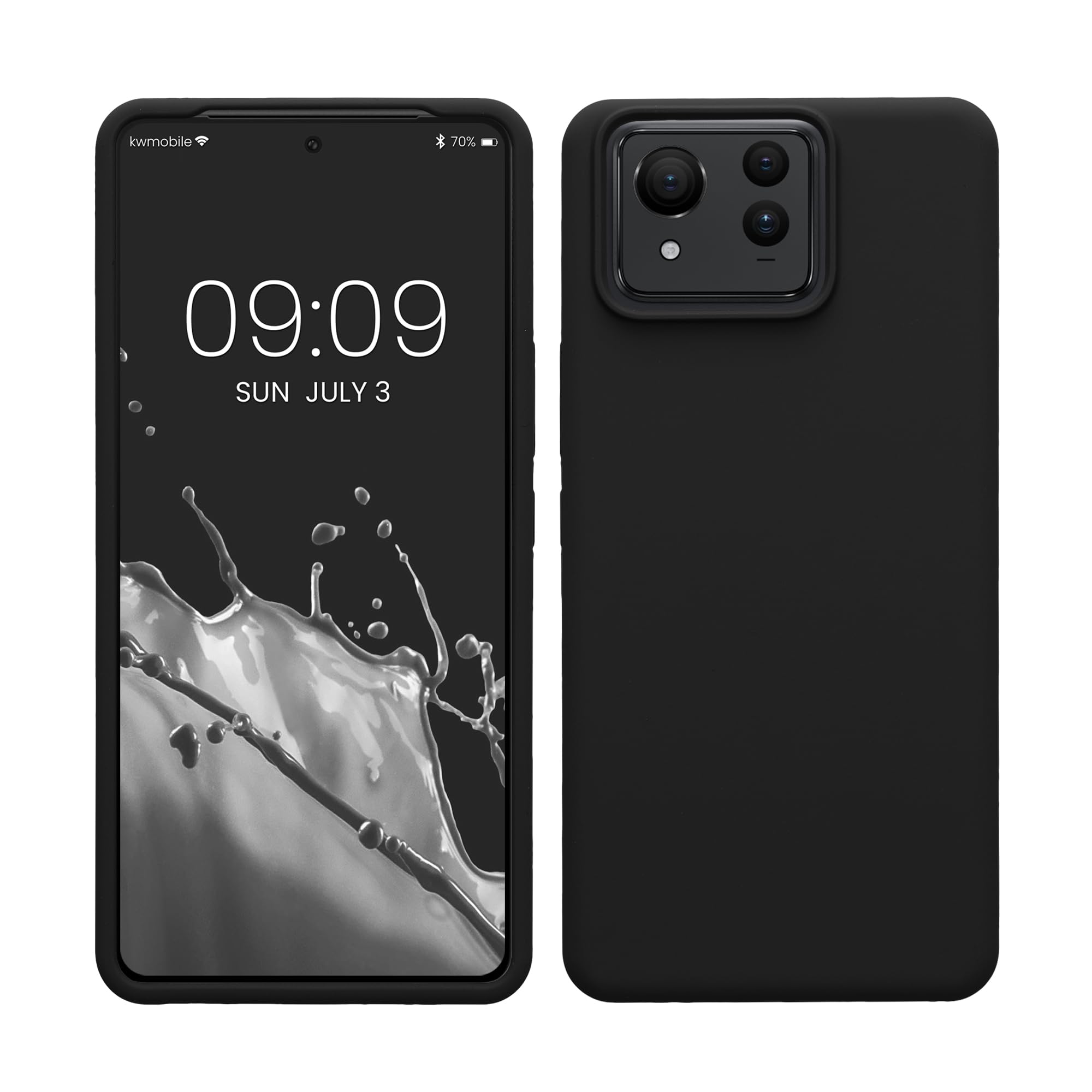kwmobile Case Compatible with ASUS Zenfone 11 Ultra Case - TPU Silicone Phone Cover with Soft Finish - Black