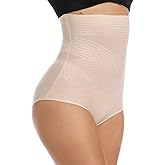 SHAPERIN High Waisted Shaper Panty for Women, Tummy Control Panty Belly Slimming Body Shaperwear Underwear Brief