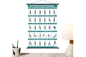 Chair Exercise Chart for Seniors | Multiple Poses Foldable Wall Mount - Beginners Fitness Chart Workout Guide,for Fitness Str