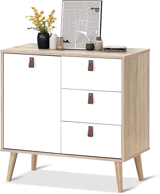 Cajones aparador blanco pared almacenamiento gabinete gabinete madera