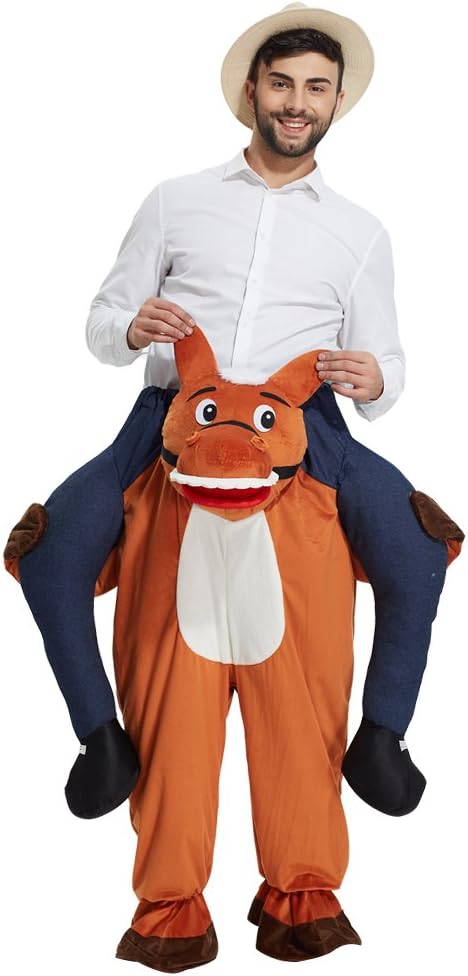 YEAHBEER Piggyback Ride On Riding Shoulder Adult Costume Carry Me Unisex Fancy Dress (Hippo)