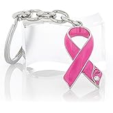Baron-Jewelry Pink Ribbon Breast Cancer Warrior Key Chain