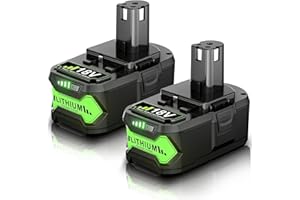 Bonacell Upgraded 2Pack 8.0Ah Replacement for Ryobi 18V Lithium Battery Compatible with Ryobi 18 Volt ONE+ Plus P102 P103 P10