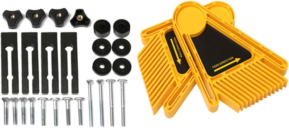 Flushzing Routeur Double Trimmer Peignes Banc De Scie A Bois Accessoires Locator Fournitures Menuisier Amazon Fr Cuisine Maison