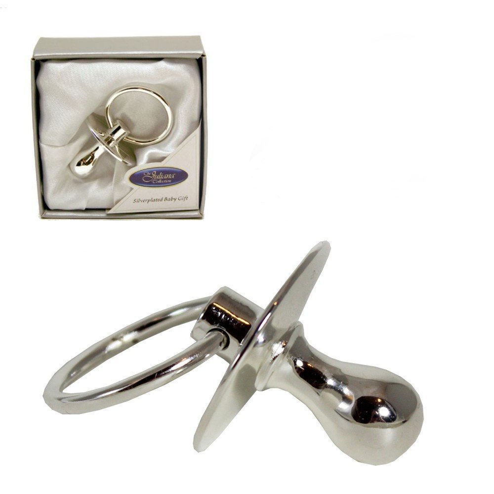 SILVER PLATED DUMMY NEW BABY GIFT PRESENTED IN GIFT BOX