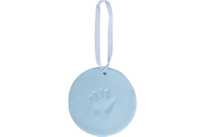Reece Studio Baby’s Print Clay Keepsake Kit, Newborn Handprint and Footprint Maker, Hanging Keepsake or Christmas Ornament, Gender-Neutral Gift for New and Expecting Parents, Blue