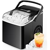 Silonn Countertop Ice Maker, 9 Cubes Ready in 6 Mins, 26lbs in 24Hrs, Portable Ice Machine with Self-Cleaning, 2 Sizes of Bul