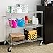 TRINITY EcoStorage Heavy Duty 3 Tier Rolling Utility Cart for Kitchen Organization, Garage Storage, Commercial and Industrial Use, NSF Certified, 800 Pound Capacity, 40” x 18” x 35.75”, Chrome Finish