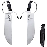 16.5" Silver Cosplay Prop 2 Piece Set for Collection, Display | Wing Chun Bart Cham, with Sheath