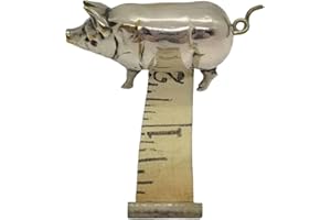 MFMEXUL Antique Pig Measuring Tape, Copper Figure, Centerpiece, Measuring Tape, Sewing Tool for Tailors, Collectors and Fabri