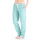 PajamaMania Women's Cotton Flannel Pajama PJ Pants with Pockets