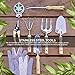 GardenHOME 9 Piece Garden Tools Set for Women Or Men Stainless Steel Heavy Duty kit with Gloves and Bag , Light Grey
