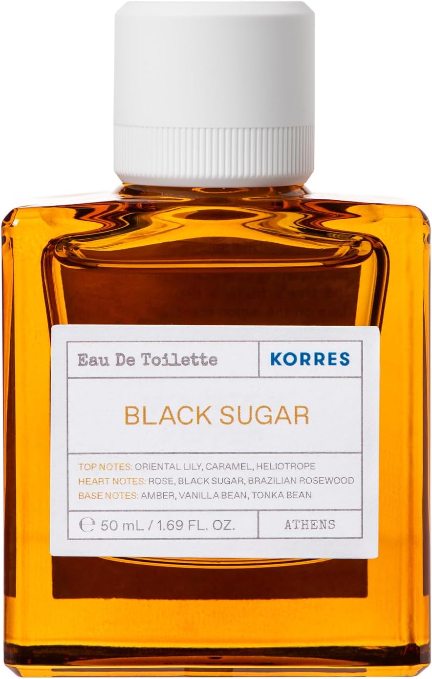 Korres Black Sugar Eau de Toilette 50ml Unisex Vegan Fragrance
