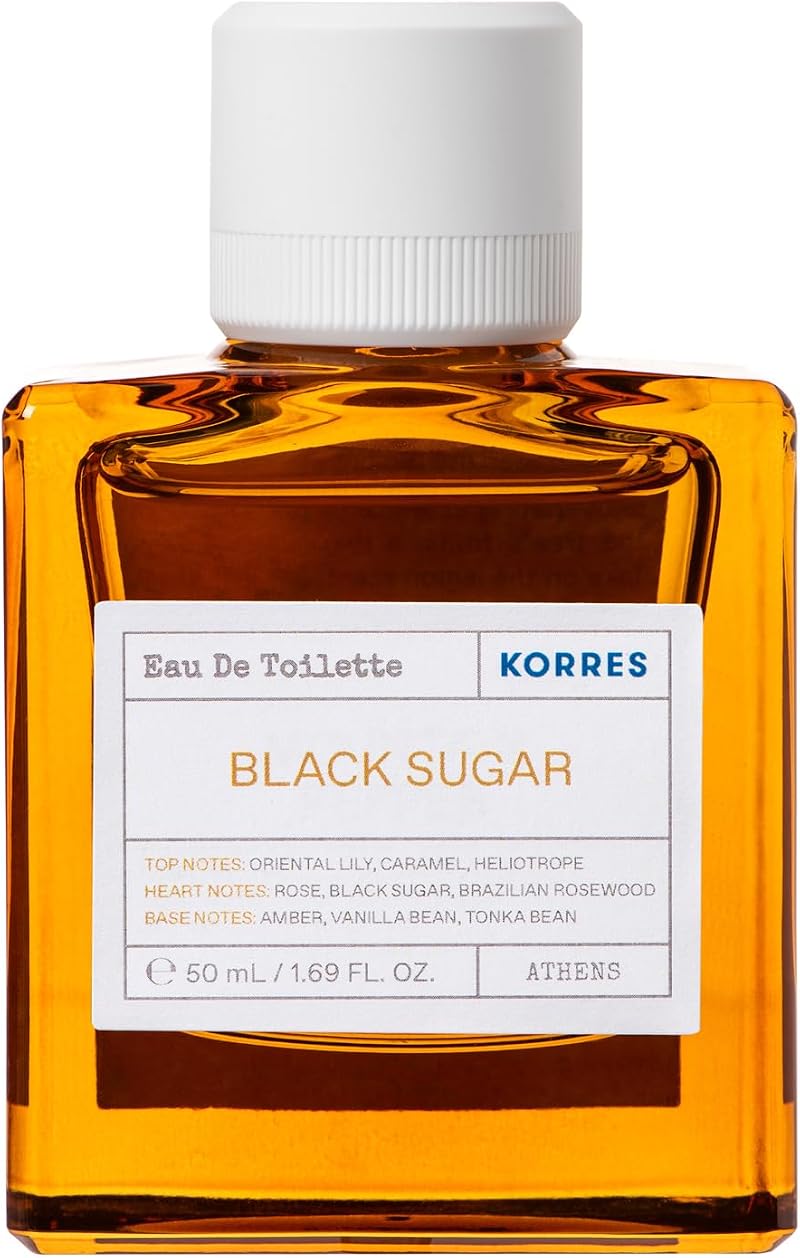 Korres Black Sugar Eau de Toilette 50ml Unisex Vegan Fragrance