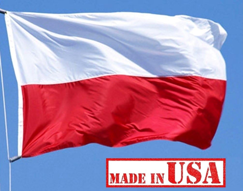 Amazon Com Us Flag Factory 3x5 Ft Poland Polish Flag Sewn Stripes Outdoor Solarmax Nylon No Seal Premium Quality 100 Made In America 3x5 Ft Garden Outdoor