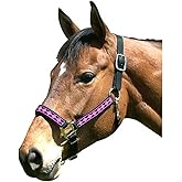 Intrepid International Leather Crown Diamond with Padded Nose Halter