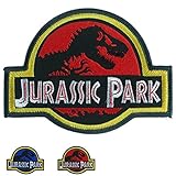 Iron Sew On Applique Patch : The Jurassic Park (Red)