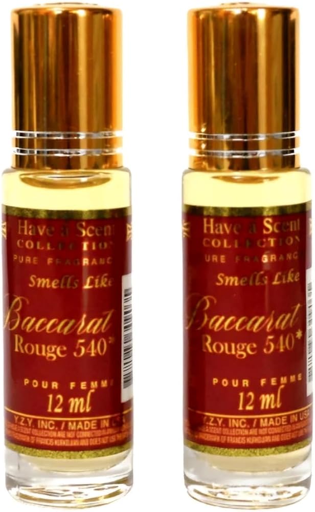 Oil Perfume Baccarat Rouge Parfum 12ml (Pack of 2)