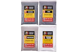 Refill Grit Kit w MJR Tumblers Premium Quality Extreme Polish 12,000 Grit Sub Micron Aluminum Oxide Polish for Unparalleled Result. For 25lb Rock Tumblers w Silicon Carbide, Disabled and Veteran Owned