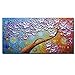 Asdam Art Paintings- 24x48 inch Flower Canvas Painting Hand Painted 3D Abstract Canvas Large Wall Art for living room Purple