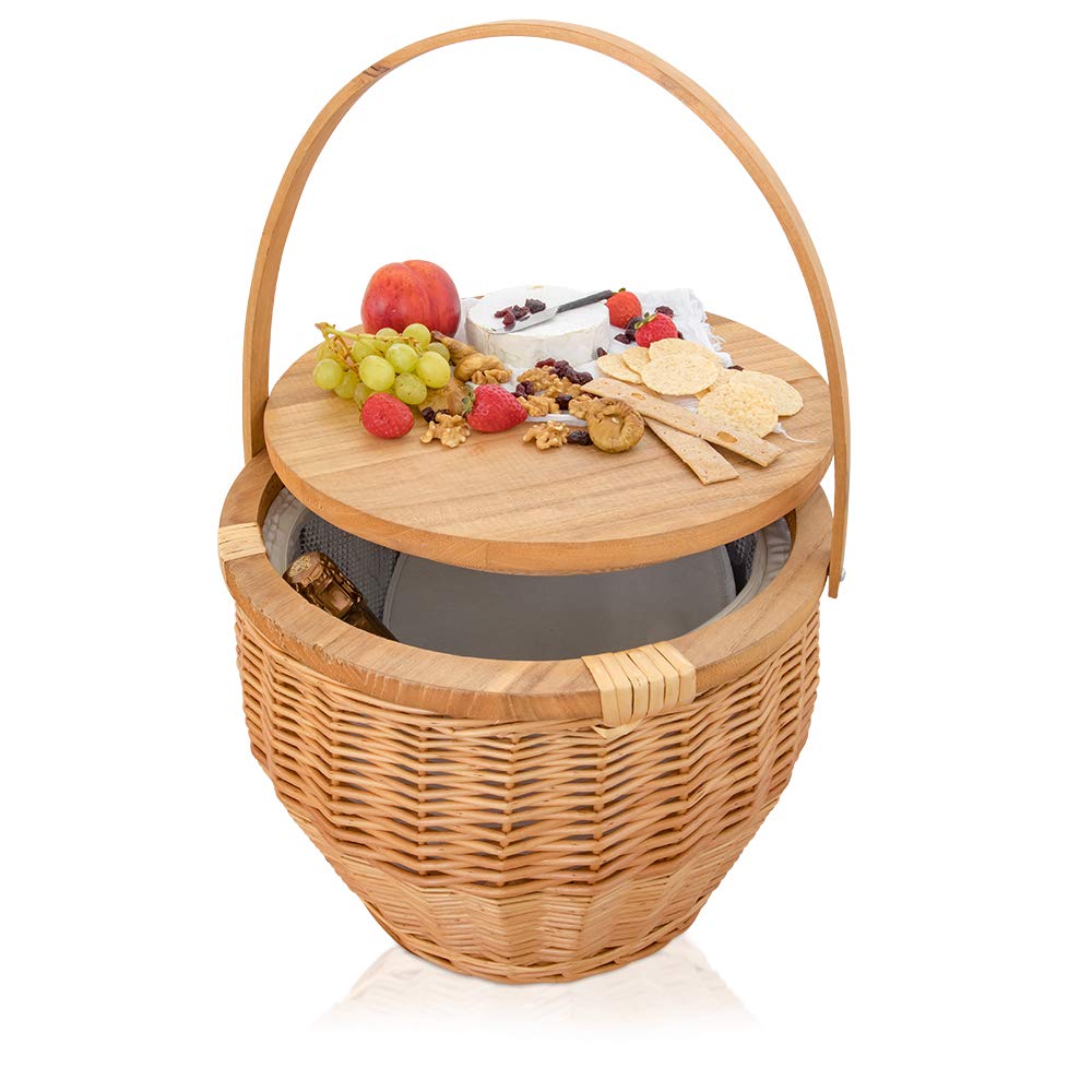Buy M Collective Luxury Large Round Wicker Picnic Basket Set with