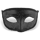 HyperFun Masquerade Mask for Men Classic Vintage Venetian Mens Mask Lightweight Gentle, Specially for Costume, Theme Parties