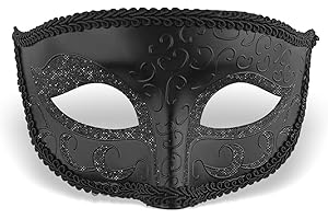 HyperFun Masquerade Mask for Men Classic Vintage Venetian Mens Mask Lightweight Gentle, Specially for Costume, Theme Parties
