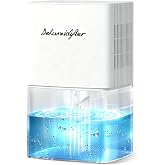 Dehumidifier 1657ML 58OZ Small Dehumidifier for Home 230 Ft&sup2; Safety Dehumidifiers Adjustable 10 Color Lights 5 Timers 3 Setting Modes Auto Shut Off Protection Low Noise For Bedroom Bathroom