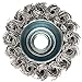 HOYIN 2-1/2Inch Wire Cup Brush, 0.020In Stainless Steel ,Twist Knotted ,5/8inch-11UNC for Angle Grinders
