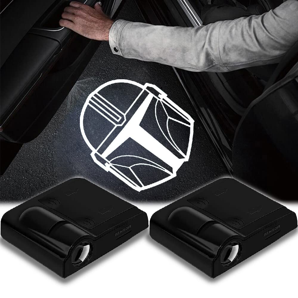 Photo 1 of 2pcs 3D Magnetic Car Door Step LED Welcome Logo Shadow Ghost Light Projector Lamp fits All Car Models (Helmet3) by DmStore