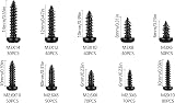 qxayxa 520 Pcs Mini Self Tapping Screws M2-M3 Black Torx Kit view 2