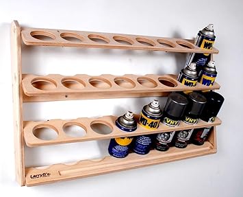 amazon com 24 can spray paint or lube can wall mount storage holder rack automotive 24 can spray paint or lube can wall mount storage holder rack