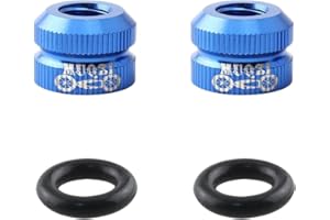 Larimuer 2PCS Bike Vacuum Tire Valve Nut, Bicyle Inner Tube Presta Valve Nuts with Sealed O Ring, for Mountain or Road Bikes Accessories (Blue)