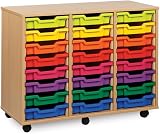 Office Needs Direct Monarch Mobile School Storage Unit 24 Coloured Trays view 2