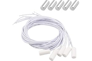 BNYZWOT MC-34A NC (Normally Closed) Recessed Window Door Contact Sensor Alarm Magnetic Reed Switch White - (5 Sets)
