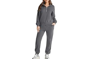 Herseas Women 2 Piece Outfits Sweatsuit Sweatshirt Sweatpants Tracksuit Sweat Lounge Matching Set 2025 Fall Trendy