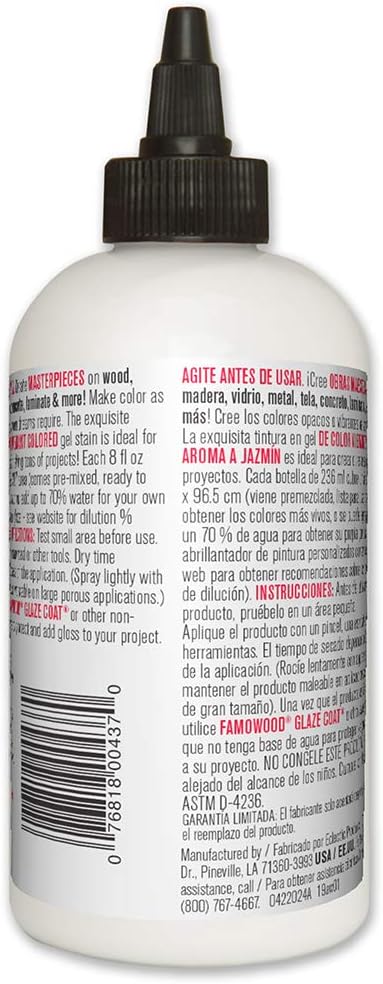 Unicorn SPiT Gel Stain and Glaze White Ning, Water Based Formula for Wood Painting Glass Art - Image 3