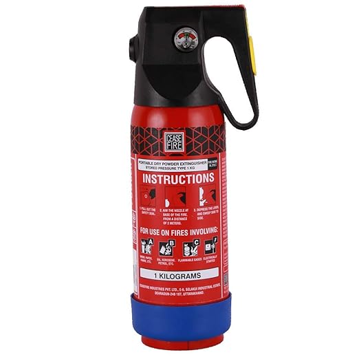Ceasefire Powder Based Car & Home Fire Extinguisher (Red) 1 kg