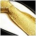 Paul Malone Necktie, Pocket Square and Cufflinks 100% Silk Gold,One Size