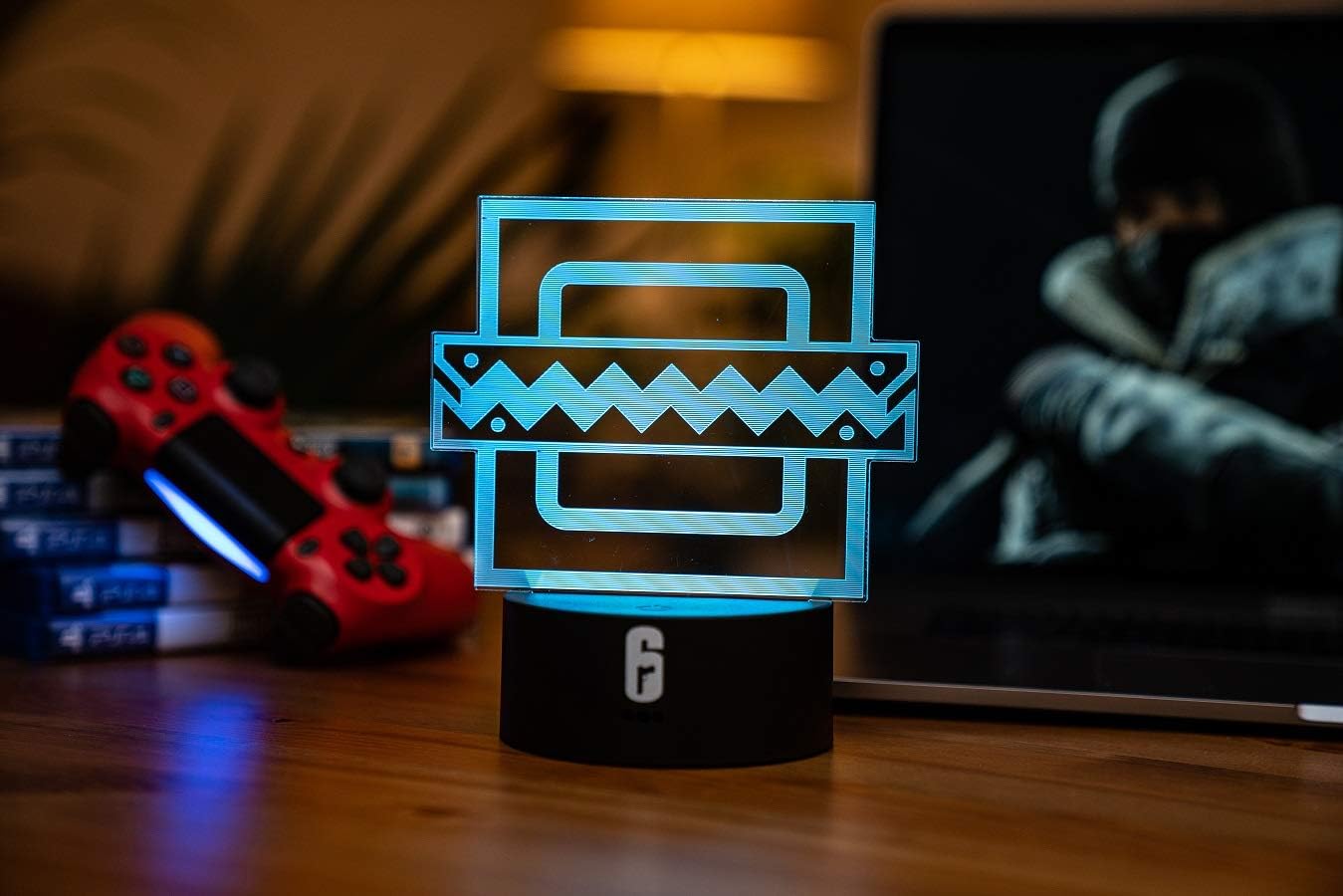 Six Siege LED Lamp - Frost Operator - Rainbow Six Siege Decor for The Bedroom or Gaming Studio - Color Changing LED Nightlight Great for Cosplay Photoshoots with Any R6 Character