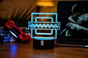 Six Siege LED Lamp - Frost Operator - Rainbow Six Siege Decor for The Bedroom or Gaming Studio - Color Changing LED Nightlight Great for Cosplay Photoshoots with Any R6 Character