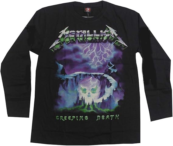 Amazon Metallica Creeping Death ロック 流行 欧米風 音楽 長袖 メンズ レディース Tシャツ 秋服 スポーツ おしゃれ かっこいい 丸首 ロング丈 無地 ゆったり 大きいサイズ 柔らかい 快適 カジュアル ｘｘｘｌ Tシャツ カットソー 通販