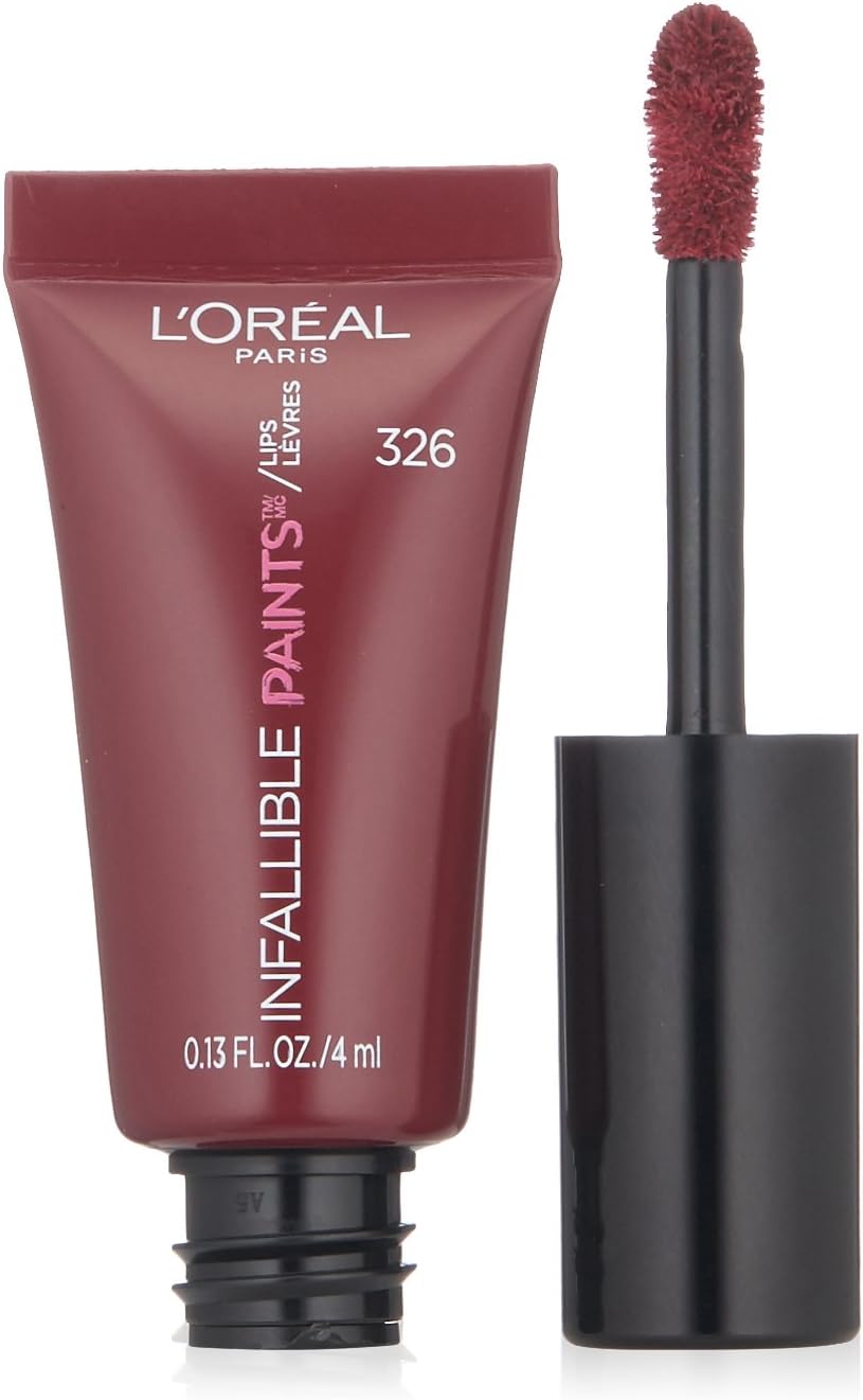 L'Oreal Paris Cosmetics Infallible Lip Paints, Sultry Sangria, 0.130 Fluid Ounce