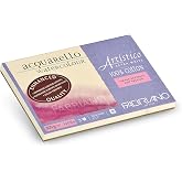 Honsell Fabriano Artistico Extra White Watercolor Block, 140 lb./300 GSM, Hot Press, 25 Sheets, 5" x 7", 12,5 x 18 cm