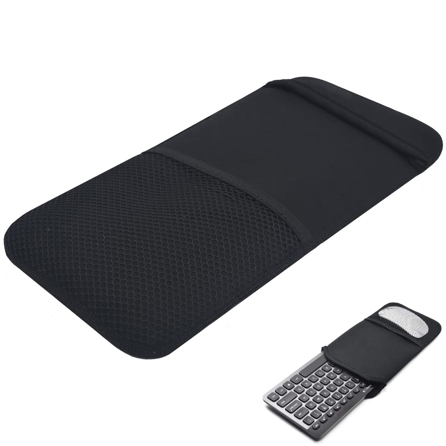 (Ambertech) 持ち運び便利な Bluetooth 12インチワイヤレスキーボードケース（ブラック）商品画像