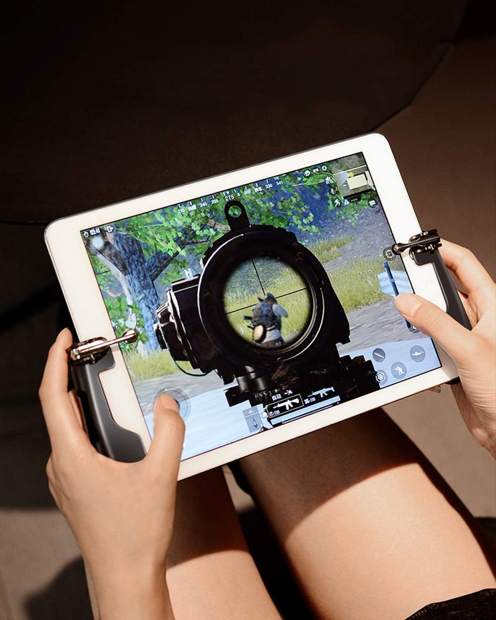 Amazon 荒野行動 Pubg Mobile Ipadコントローラー ゲームパッド 引き金式高速射撃ボタン 高感度 高精度 射撃ボタン 優れたゲーム体験 人間工学設計 エイムアシスト Ipad タブレット 等対応 Becamo ジョイスティック 通販