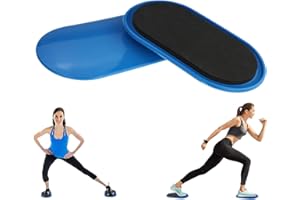 Exercise Sliders, 2PCS 9.3x5.3 Inch Workout Sliders Disc, Non Slip Core, Reusable Sliding Discs for Exercise, Pilates, Gym, F